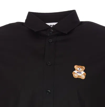 Shop Moschino Teddy Bear Shirt In Nero