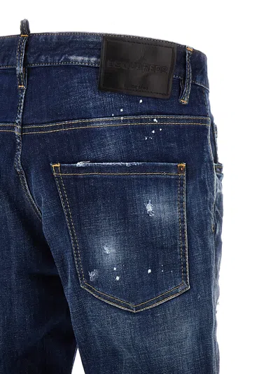 Shop Dsquared2 Skater Jeans In Blu Lavato