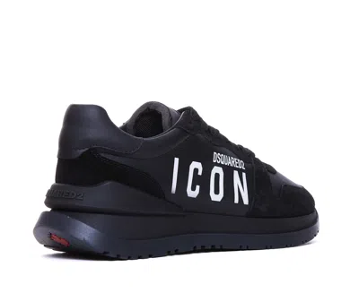 Shop Dsquared2 Icon Running Sneakers In Nero Nero