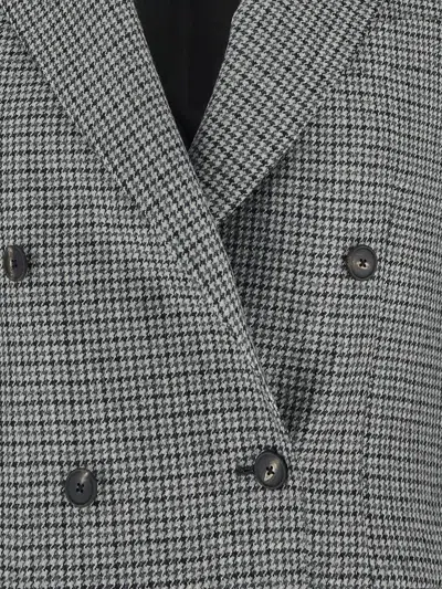 Shop Tagliatore Double-breasted Jacket In Grigio Nero