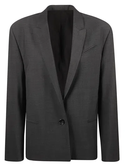 Shop Philosophy Di Lorenzo Serafini Single-buttoned Plain Blazer In Grey