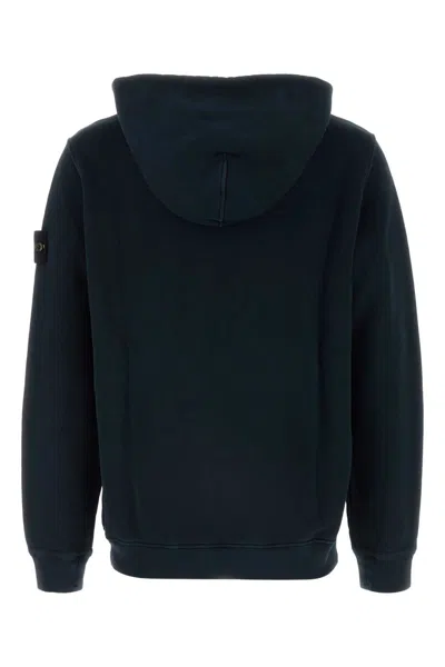 Shop Stone Island Midnight Blue Cotton Sweatshirt In Navy