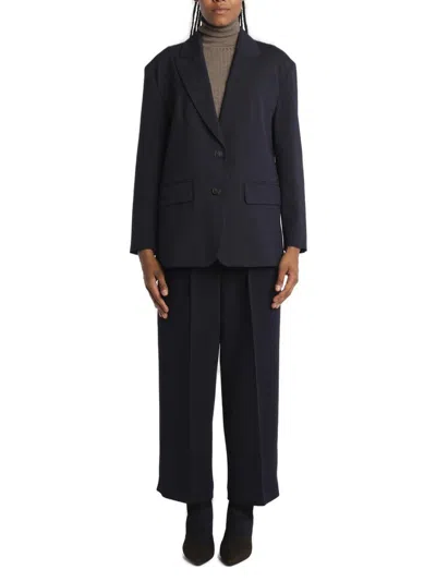 Shop Weekend Max Mara Single-breasted Long-sleeved Jacket In Blu