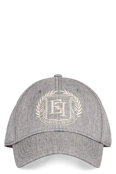 Shop Elisabetta Franchi Logo Baseball Cap In Grigio