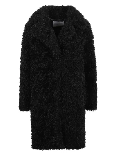 Shop Stand Studio Camille Cocoon Coat In Black