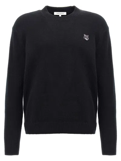 Shop Maison Kitsuné Bold Fox Head Sweater In Nero