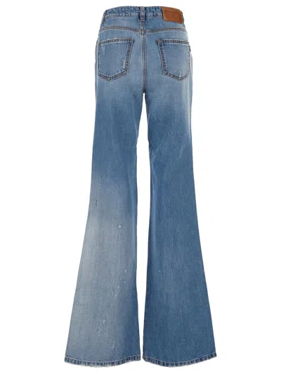 Shop Ermanno Scervino Boot Cut Jeans In Azzurro