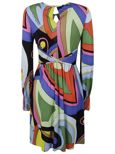 Shop Moschino Abstract Dress In White