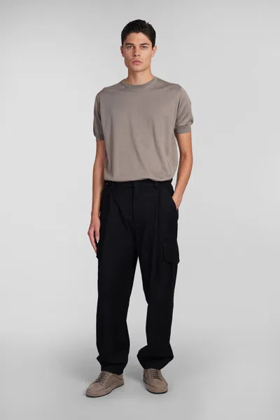 Shop Giorgio Armani Pants In Black Wool