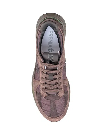 Shop Premiata Sneaker Con Logo In Brown