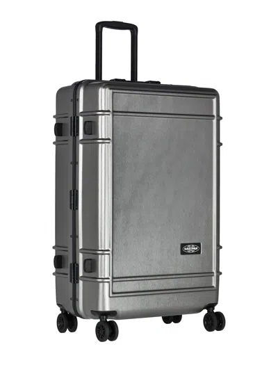 Shop Eastpak Resistr Case L In Brushed Metal