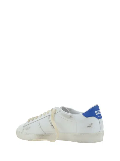 Shop Golden Goose Matchstar Sneakers In Optic White/blue