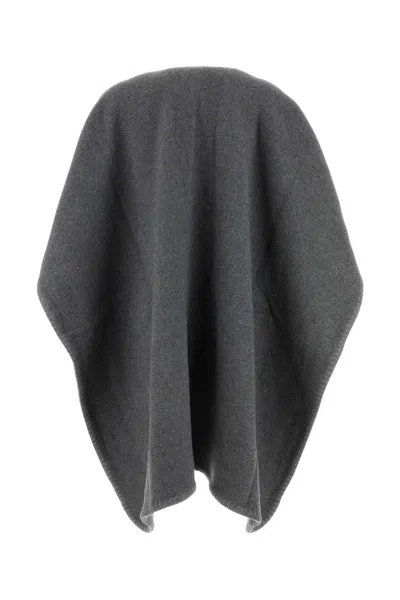 Fendi Grey Wool And Cashmere Poncho In Grey