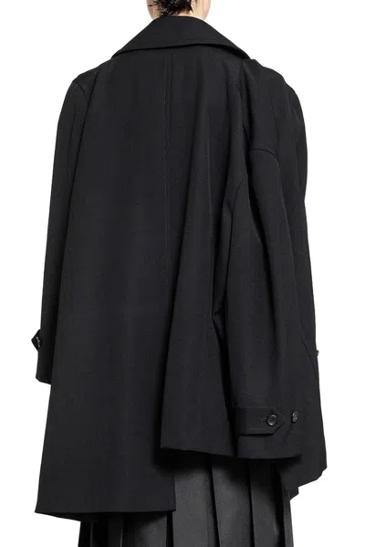 Comme Des Garçons Asymmetric Sleeve Double-breasted Suit In Black