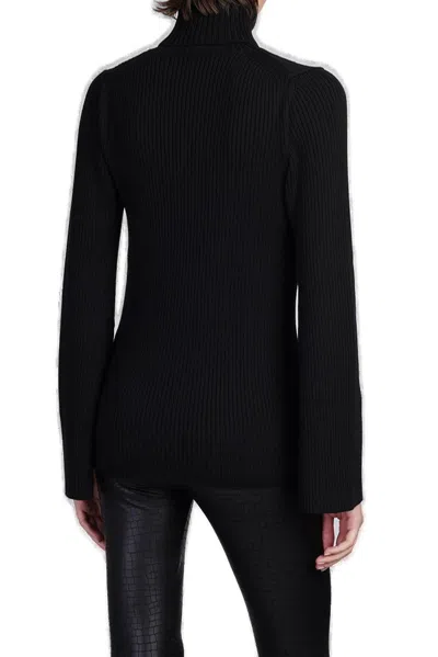 Junya Watanabe Ribbed Wool Turtle-neck Sweater In Black