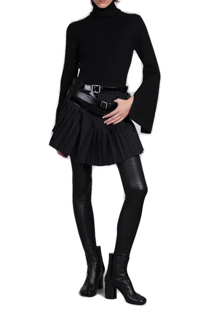Junya Watanabe Ribbed Wool Turtle-neck Sweater In Black