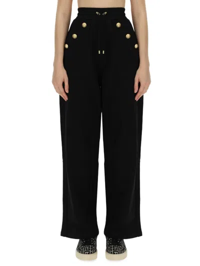 Shop Balmain Jogging Pants In Black