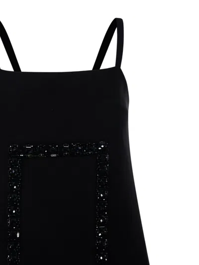 Shop Max Mara Embellished Sleeveless Dress In Black