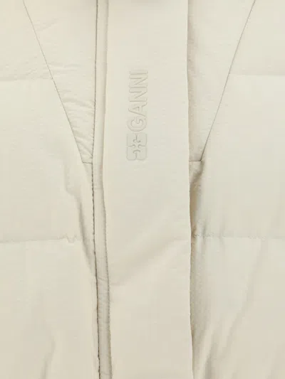 Shop Ganni Down Jacket In White