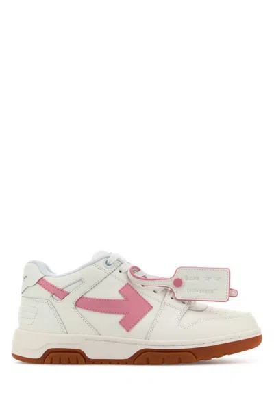 Shop Off-white Two-tone Leather Out Of Office Sneakers In Pink