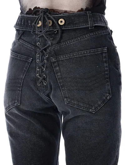 Jean Paul Gaultier Padded-panel Jeans In Black