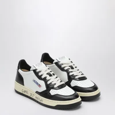 Shop Autry Medalist Trainer In White\/black Leather