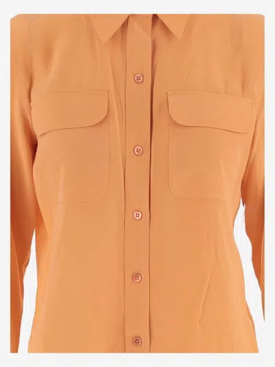 Shop Equipment Silk Shirt In Orange