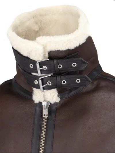 Shop Dunst Faux Shearling Zip Jacket In Brown