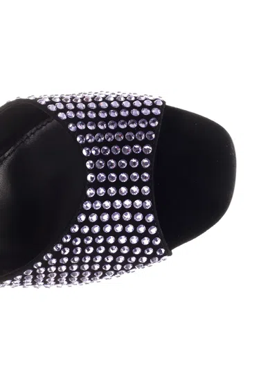 Paris Texas Holly Anja Embellished Suede Mules In Purple
