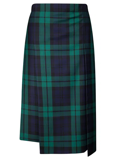 Shop Setchu Midi Skirt Tartan