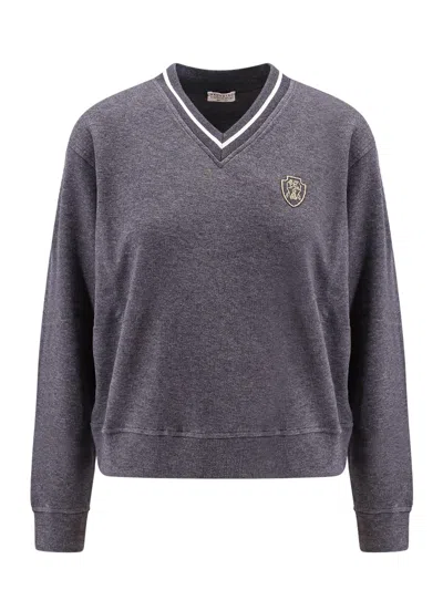 Shop Brunello Cucinelli Sweatshirt In Piombo