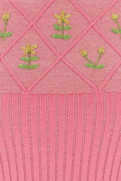 Cormio Embroidered Cotton T-shirt In Pink