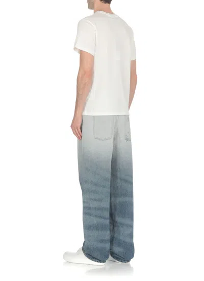 Botter Crystal Embellished Wide Leg Jeans In Denim