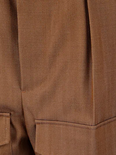 Setchu Chino Pants Gabardine In Cognac