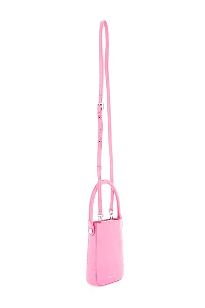 By Far Note Leather Handbag In Fuchsia
