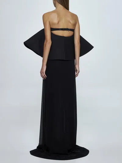 Shop Jacquemus La Robe Vela Chiffon Dress In Black