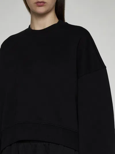 Shop Wardrobe.nyc Track Cotton Sweatshirt In Black