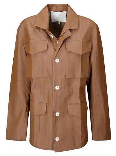 Setchu Safari Origami Jkt Gabardine In Cognac