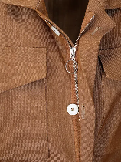 Setchu Safari Origami Jkt Gabardine In Cognac