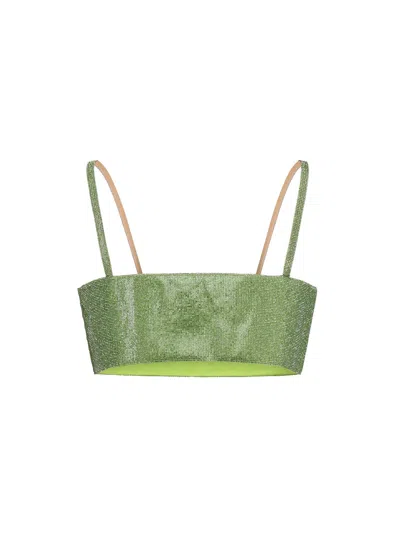 Nué Charlotte Rhinestone Top In Green