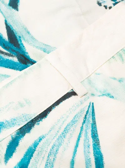 F.r.s For Restless Sleepers Etere Printed Silk-twill Straight-leg Pants In White