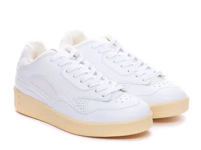 Shop Jil Sander Sneakers In White