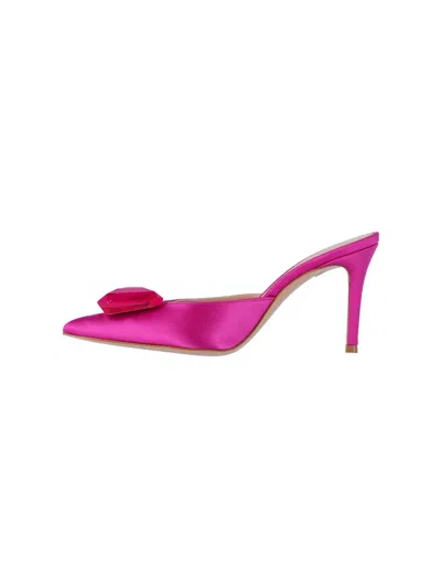 Shop Gianvito Rossi Mules Jaipur In Fuchsia