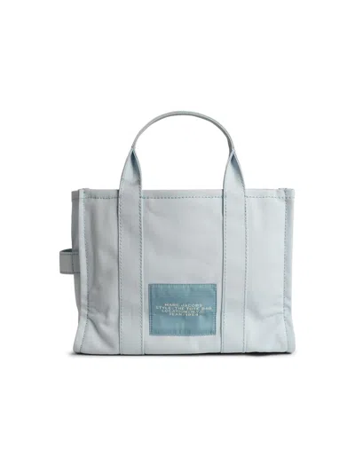 Shop Marc Jacobs Tote Medium Bag In Light Blue Canvas In Cloud Blue