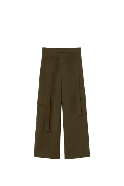 Pinko Pelaggi Flared Trousers In Green