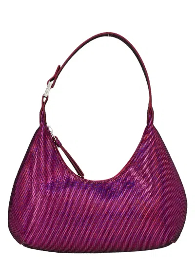 By Far Baby Amber Disco Dot Leather Bag In Fuchsia