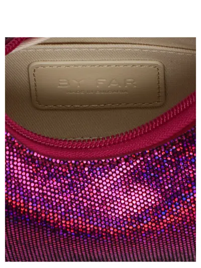 By Far Baby Amber Disco Dot Leather Bag In Fuchsia