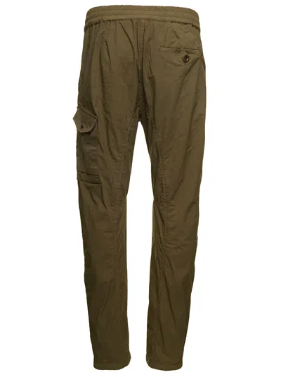 Ten C Green Pants With Elastic Waist In Green