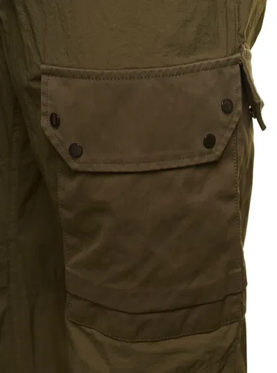 Ten C Green Pants With Elastic Waist In Green