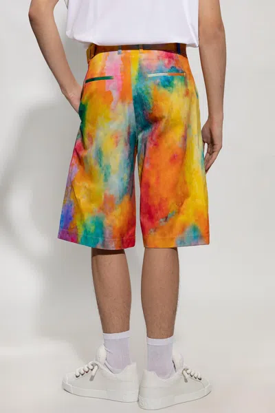 Etudes Studio Tie-dye-print Pleated Wide-leg Shorts In Multicolour